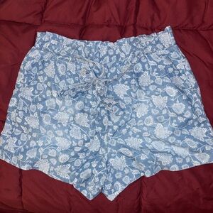 Floral Blue Women's Shorts